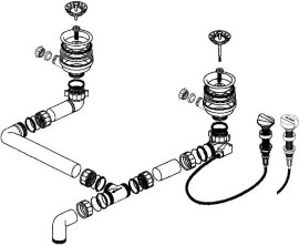 Zubehör Ablaufgarnitur mit Ablauffernbedienung 217835